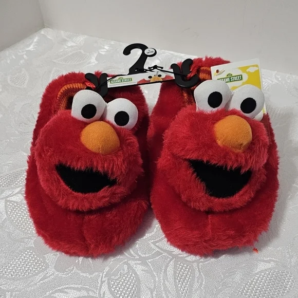NWT Sesame Street Elmo Toddler Slipper L(9/10) - Picture 4 of 6